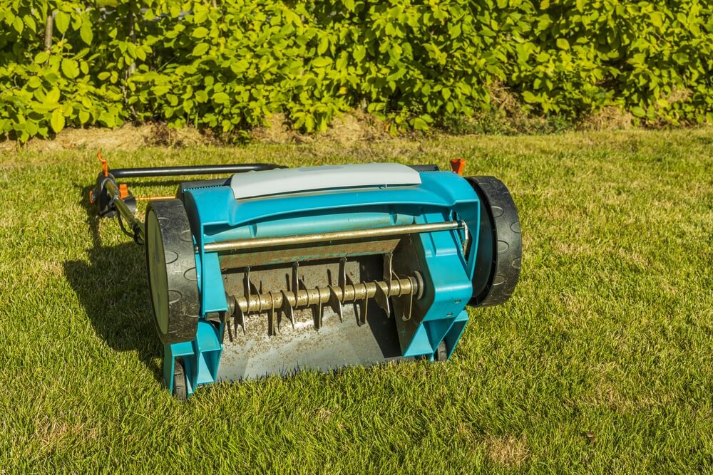Elektrische beluchter op gazon